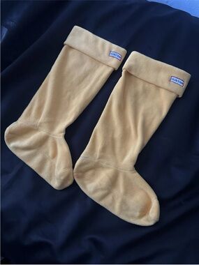 Hunter Original Tall Boot Liners Yellow Fleece Inserts Size L UK 6-8 EU 39-42